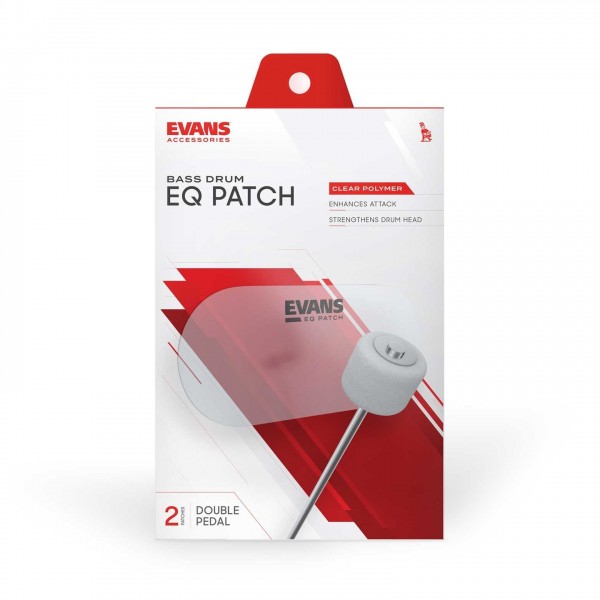 Evans EQ Double Pedal Patch, Clear Plastic