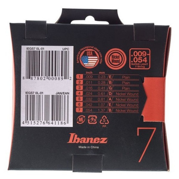 Ibanez IEGS7 7 Strings Electric Guitar Set, Super Light