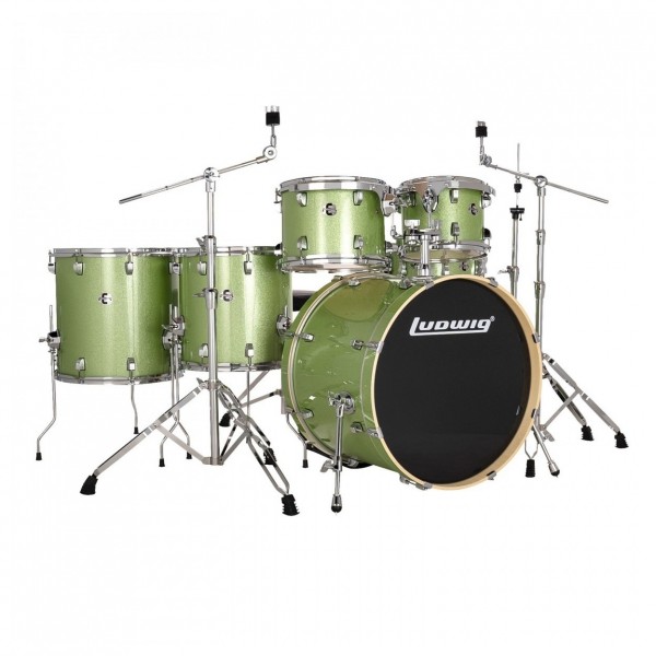 Ludwig Evolution 22" 6pc Drum Kit w/Cymbals, Mint