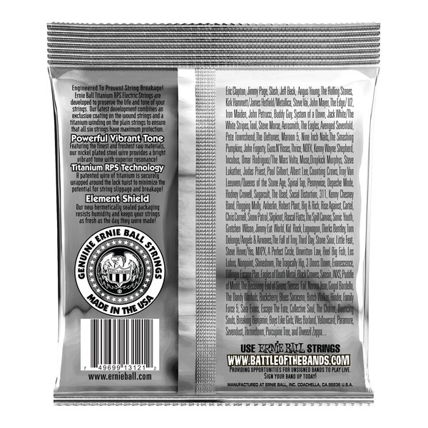 Ernie Ball 3122 Hybrid Slinky Coated Titanium Set, 9-46