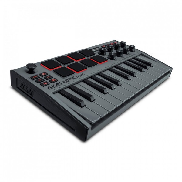 Akai Professional MPK Mini MK3 MIDI Keyboard, Grey with Subzero Bag