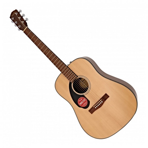 Fender CD-60S Left Handed Acoustic, Natural w Accessory Pack