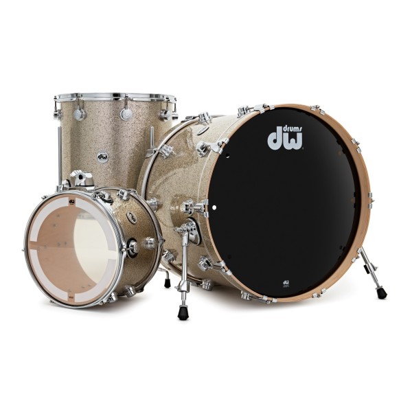 DW Collectors Series 3-Piece Shell Pack - Nickel Sparkle Glass, Chrome Hardware