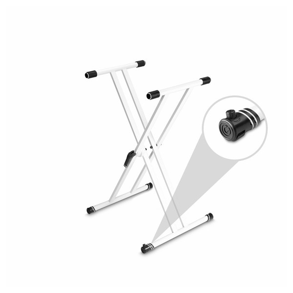 Gravity KSX2 Double X-Form Keyboard Stand, White