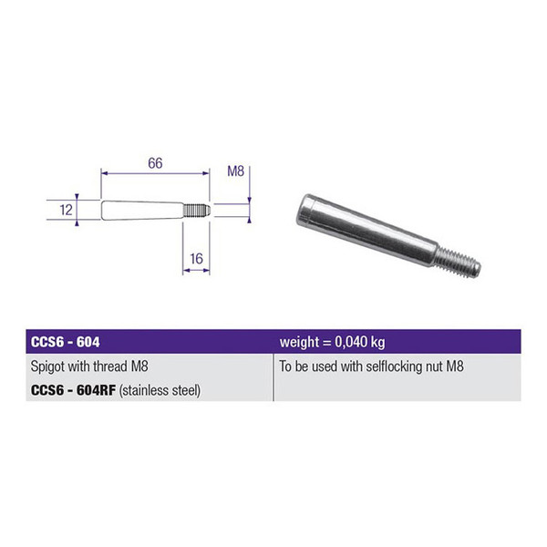 Prolyte X30 Series Threaded Spigot Truss Pin M8