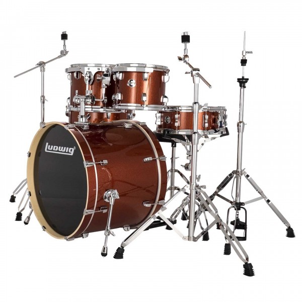 Ludwig Evolution 22" 6pc Drum Kit, Copper