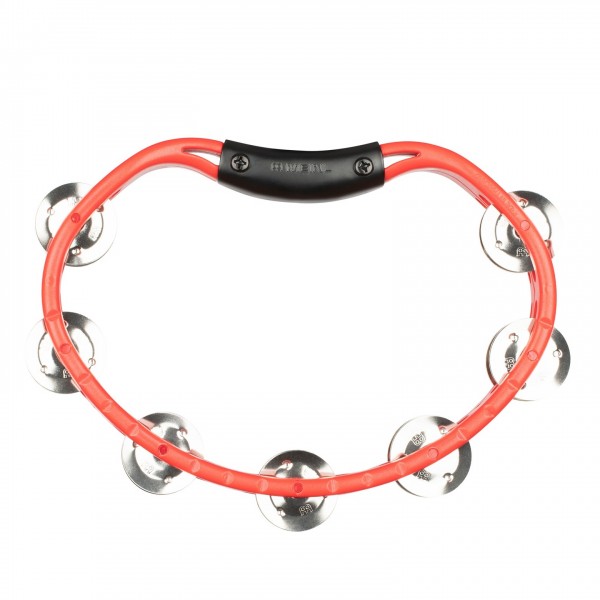 Meinl Headliner Mountable ABS Tambourine Dual Row Steel Jingles, Red
