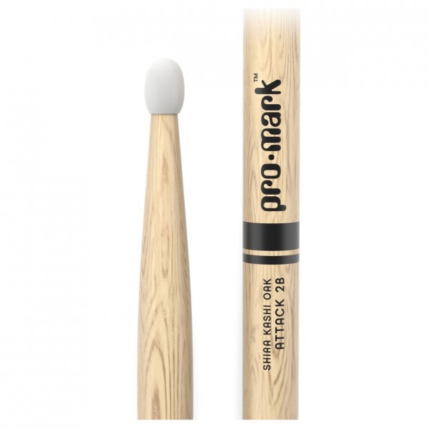 Promark Classic Attack 2B Shira Kashi Oak Drumsticks, Nylon Tip