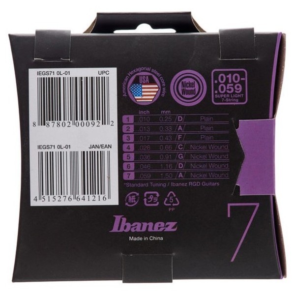 Ibanez IEGS71 7 Strings Electric Guitar Set, Regular Light