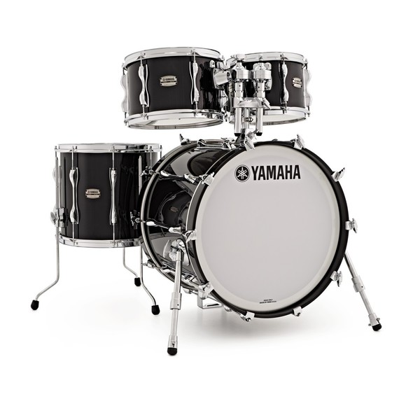 Yamaha Recording Custom 4 Piece Shell Pack, Solid Black w/Bag Set