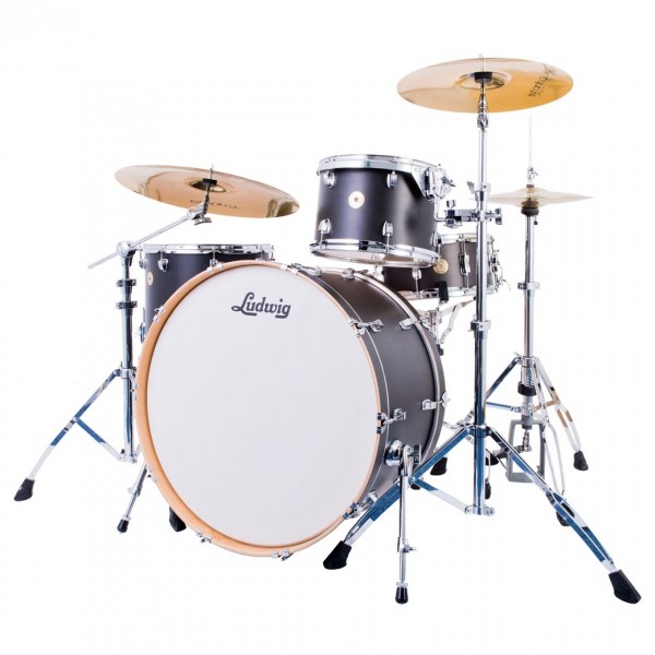 Ludwig Continental 24" 4pc Shell Pack, Black Lacquer