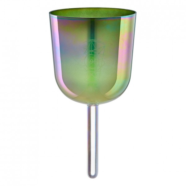 Meinl Sonic Energy 5.75" Essence Solfeggio Crystal Singing Bowl Ut 396 Hz, Olive Green