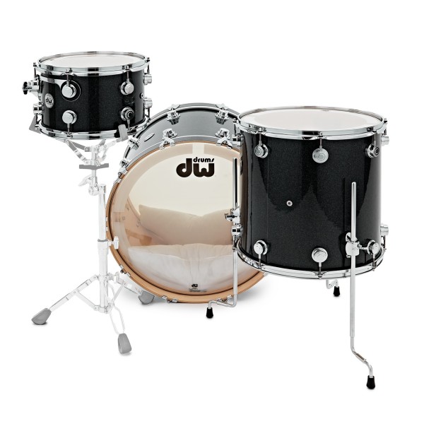 DW Collectors Series 3-Piece SSC Maple Shell Pack - Black Ice Finish Ply, Chrome Hardware