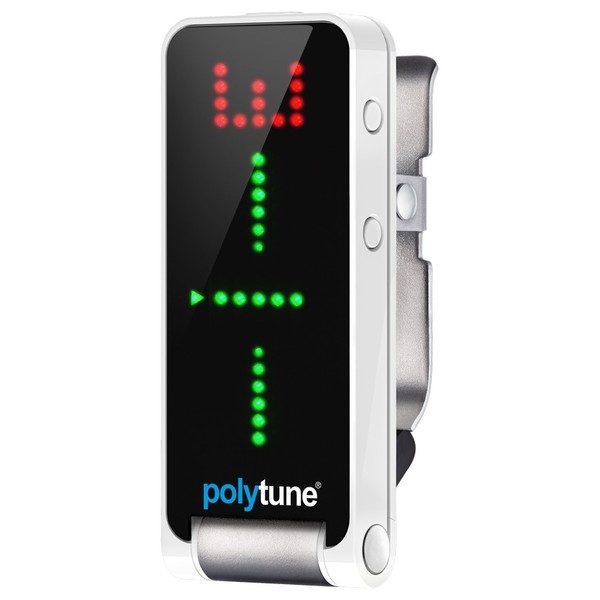 TC Electronic PolyTune Clip Guitar Tuner, White