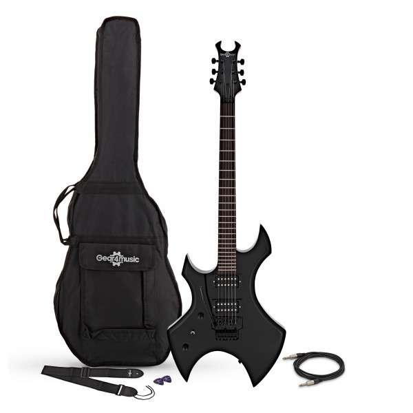 Harlem X Left Handed Electric Guitar by Gear4music, Black