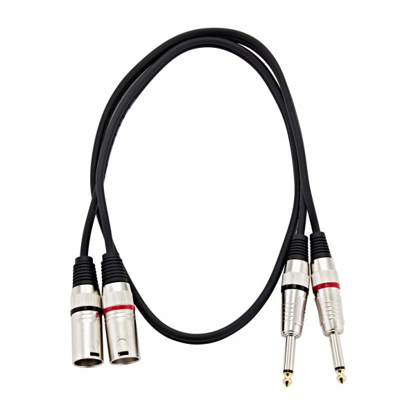 XLR (M) - Jack Amp/Mixer Cable Dual Mono, 1m