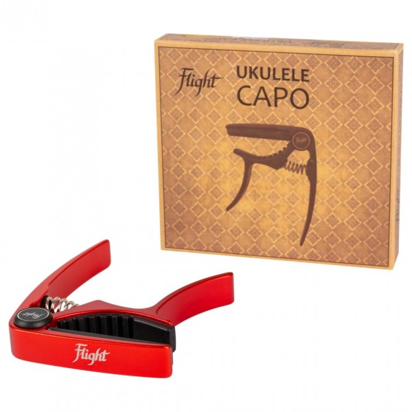 Flight Aluminium Ukulele Capo, Red