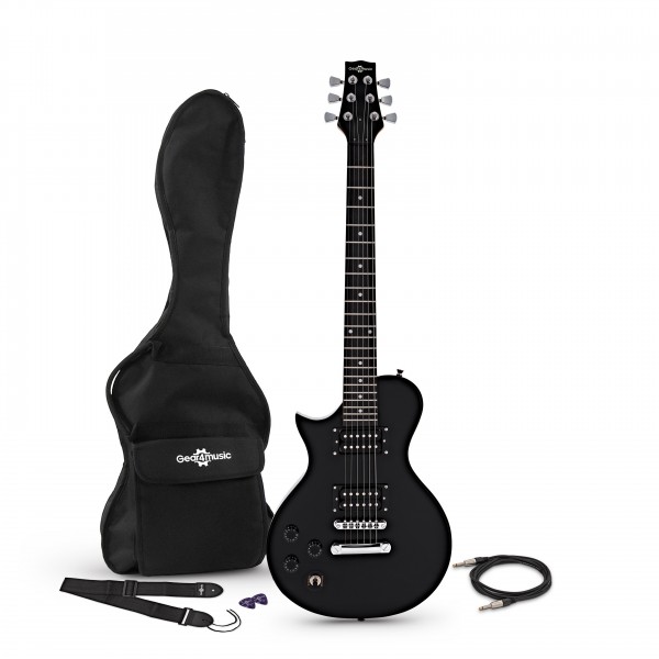 3/4 New Jersey Classic Left Handed Guitar by Gear4music, Black