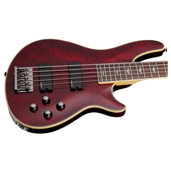 Schecter Omen Extreme-5 Bass Guitar, Black Cherry