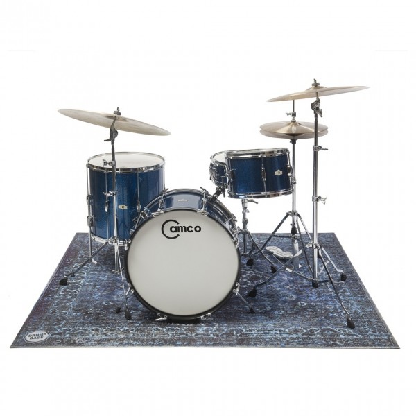 Drum n Base Vintage Persian Club Series Drum Mat, Blue 163cm x 142cm