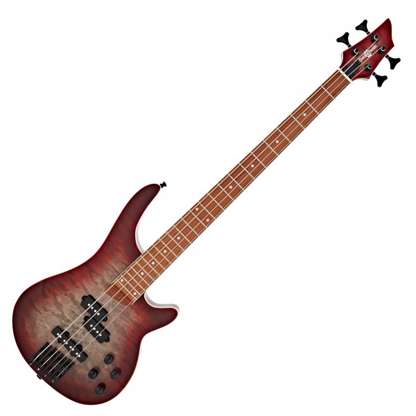 Chicago Select Bass Guitar + Amp Pack, Reverse Red Burst