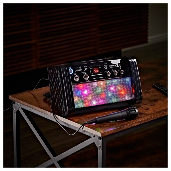 Easy Karaoke Bluetooth Karaoke System with LED Effects & 1 Microphone