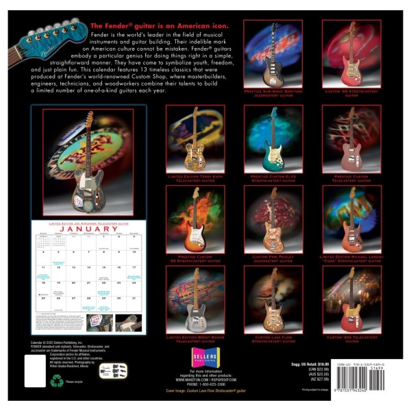 Fender 2026 Fender Custom Shop Calendar