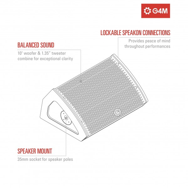 G4M 10" Passive Stage Monitor / PA Speaker