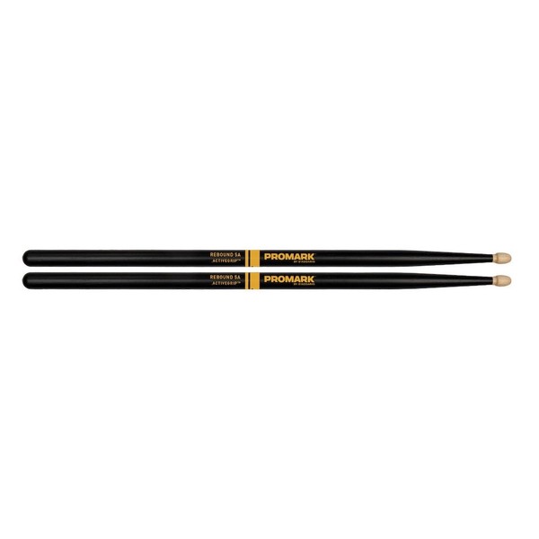 Promark Rebound 5A ActiveGrip Hickory Drumsticks, Acorn Wood Tip