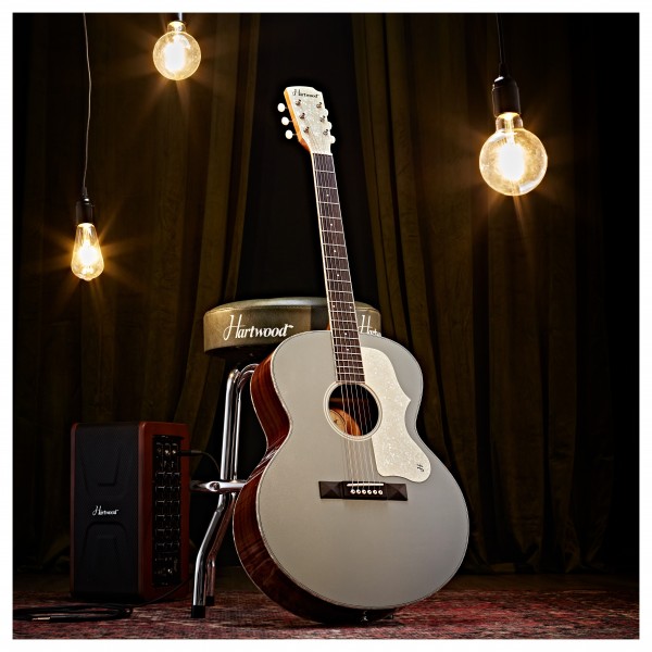 Hartwood Century Jumbo Acoustic Guitar, Slate Grey