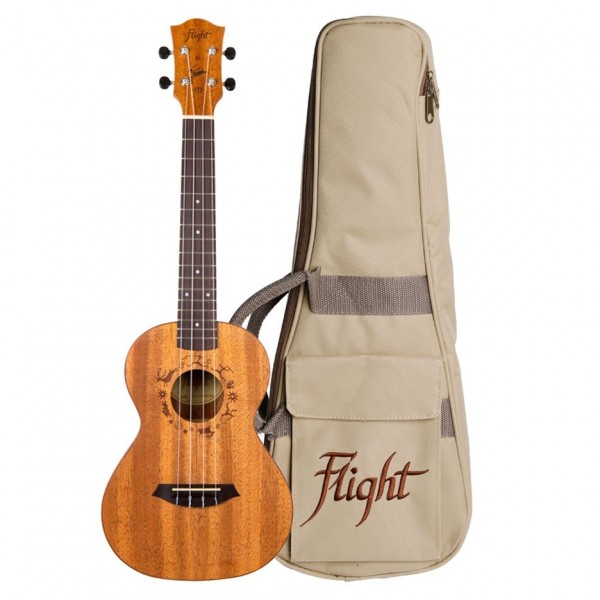 Flight DUT34 Tenor Electro Ukulele, Mahogany