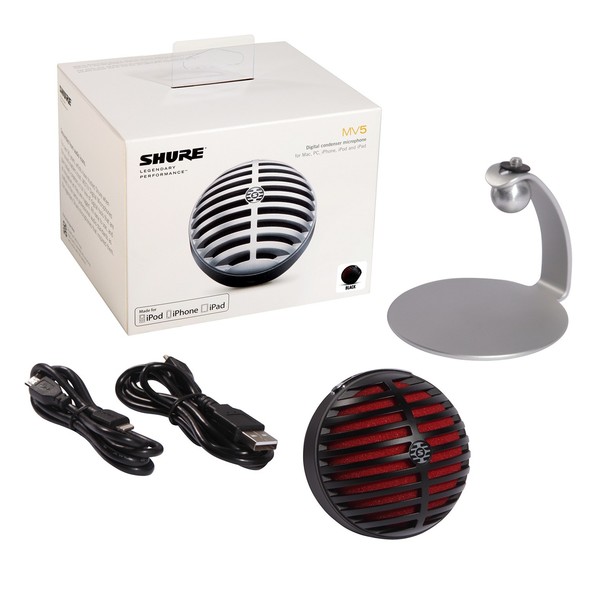 Shure MOTIV MV5 USB Microphone, Black