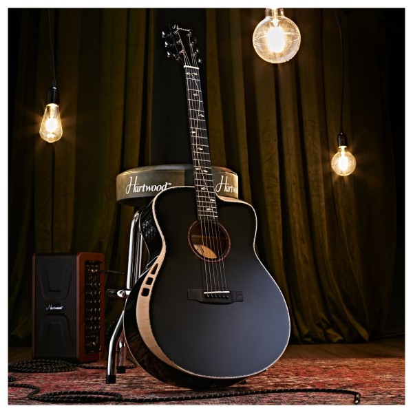 Hartwood Sonata-FX Jumbo Electro-Acoustic Guitar, Black