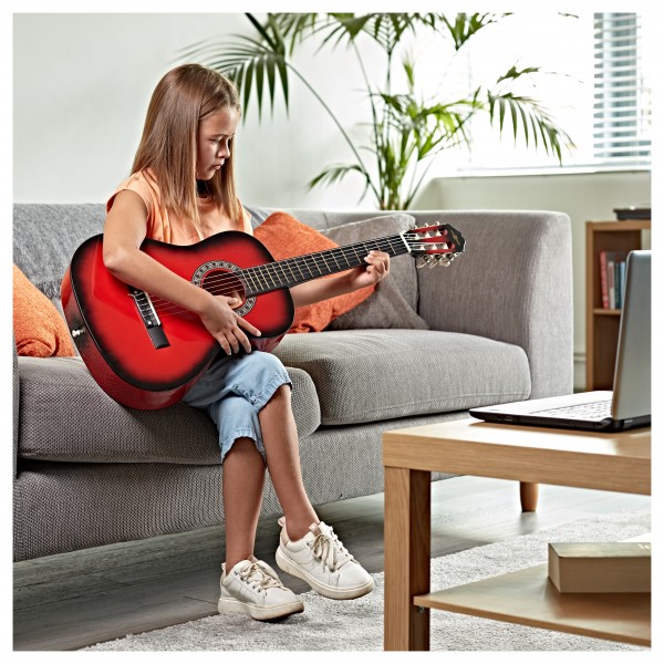 3/4 Classical Guitar Pack, Redburst, by Gear4music