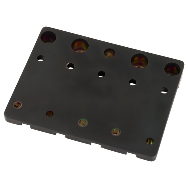 Fender HiMass 4-String Bass Bridge Assembly With Brass Saddles, Black