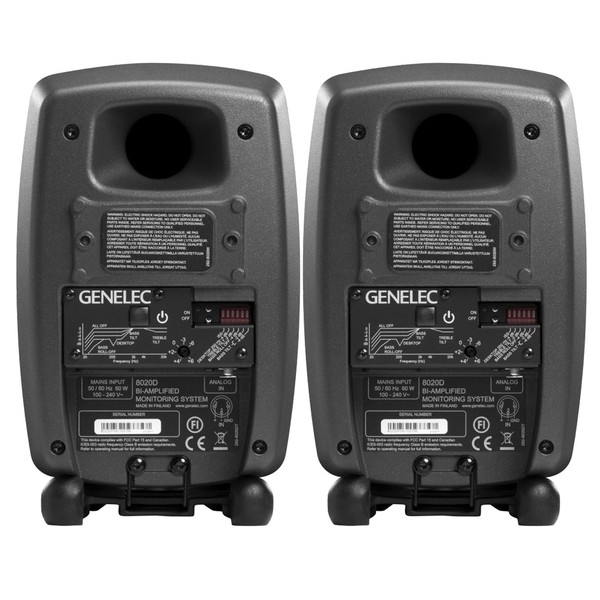 Genelec 8020D Studio Monitor, Grey (Pair)