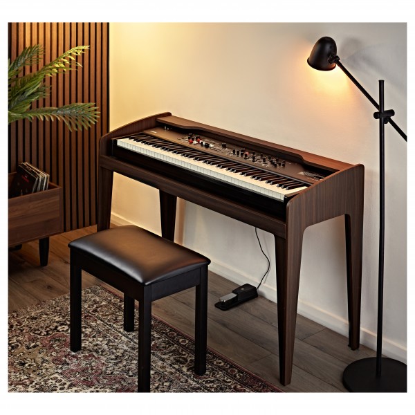 modul Universal Wooden Keyboard Stand, Walnut