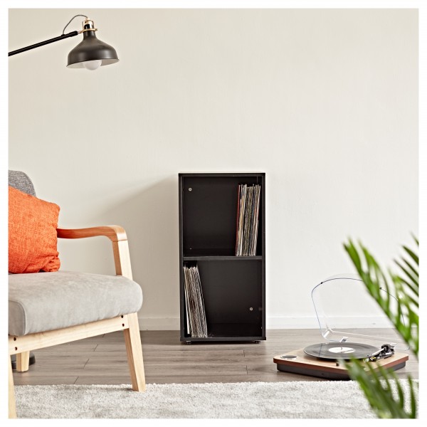 LP Cabinet by Gear4music, Black