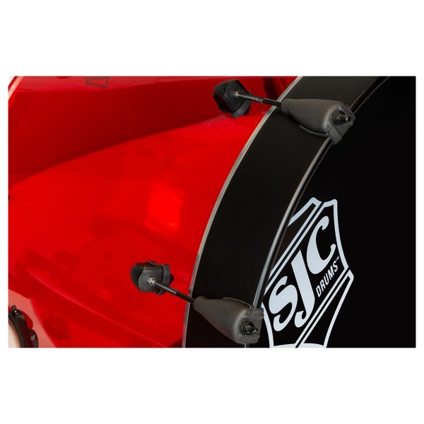 SJC Drums Josh Dun Torch 3pc Shell Pack, Acrylic Red