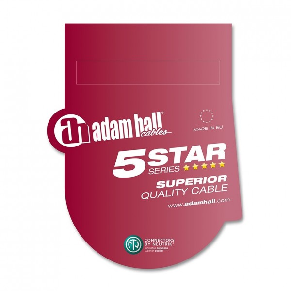Adam Hall 5 STAR Neutrik Balanced XLR (F) to Rean TRS Minijack Cable, 1.5m
