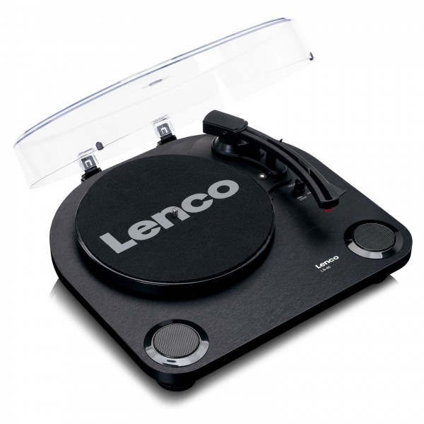 Lenco LS-40 Turntable with Built-In Speakers, Black - Nearly New