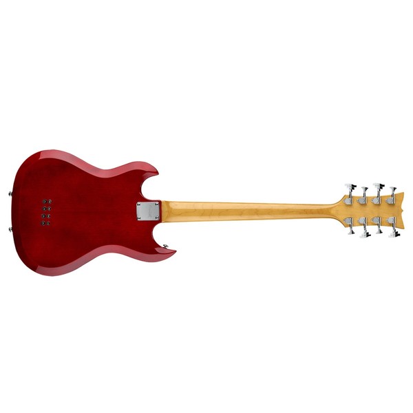 Hagstrom H8-II 8-String Bass, Wild Cherry Transparent