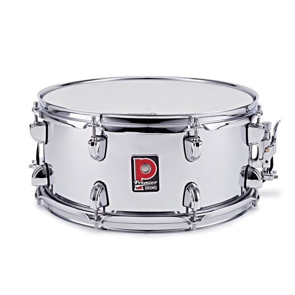 Premier Artist 14" x 6.5" Steel Snare Drum, Chrome & Soft Case