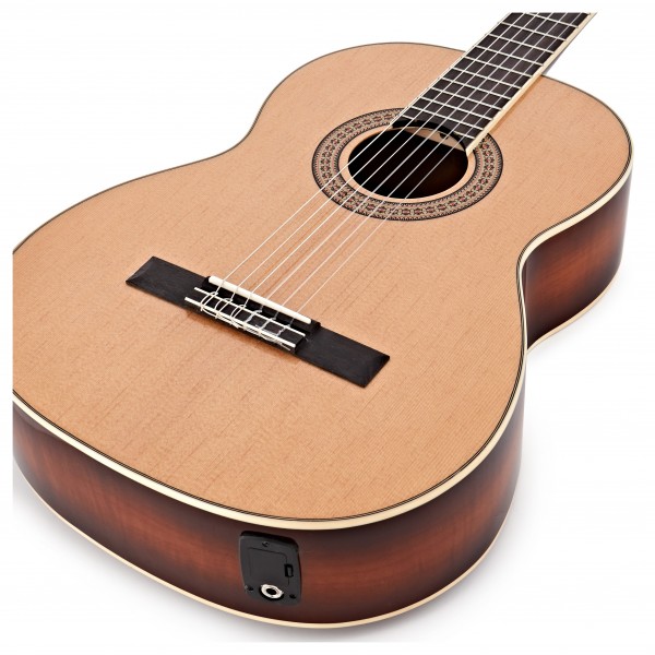 Deluxe Classical Electro Guitar by Gear4music, Flamed Maple - Nearly New