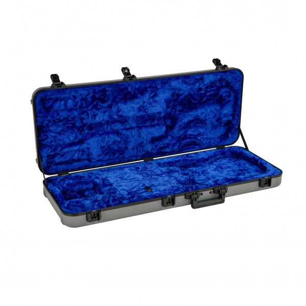 Fender Deluxe Molded Strat/Tele Case, Silver/Blue