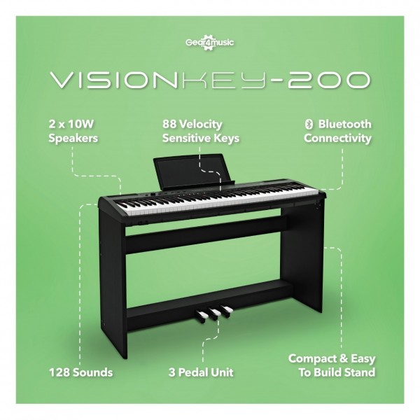VISIONKEY-200 Digital Piano, Complete Pack