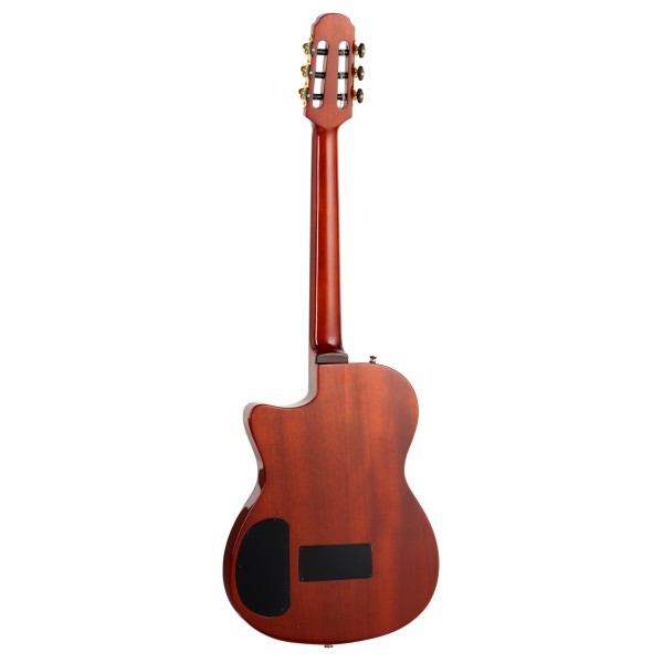 Tanglewood EMDCCG Thinline Electro Nylon, Cognac Gloss