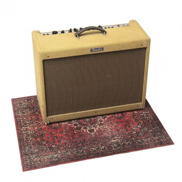 Drum n Base Vintage Persian Pedal & Amp Series Rug, Original Red 80cm x 60cm