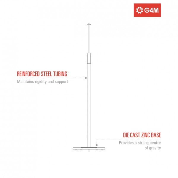 G4M Straight Cast Base Microphone Stand