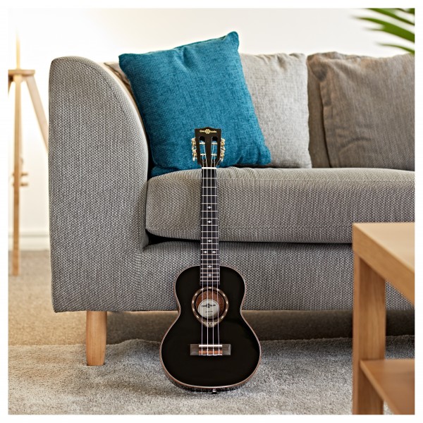 Archback Tenor Ukulele Pack by Gear4music, Black